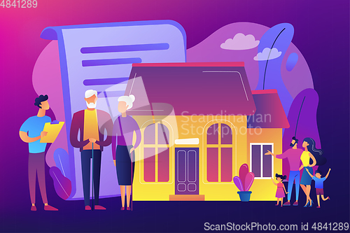 Image of Retirement estate planning concept vector illustration.