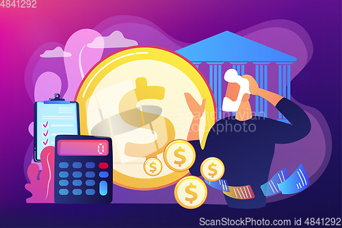 Image of Retirement preparation concept vector illustration.