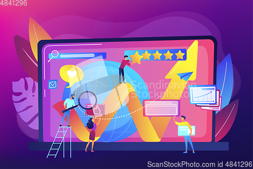 Image of Online reputation management concept vector illustration