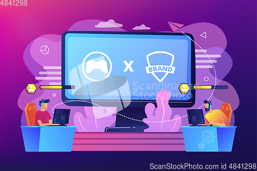 Image of eSports collaboration concept vector illustration