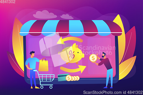 Image of Cashback service concept vector illustration