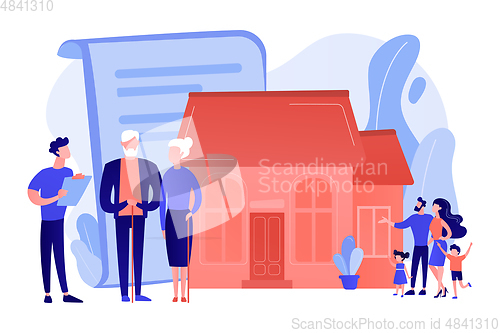 Image of Retirement estate planning concept vector illustration.