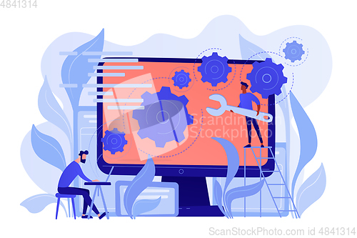 Image of Back end development it concept vector illustration