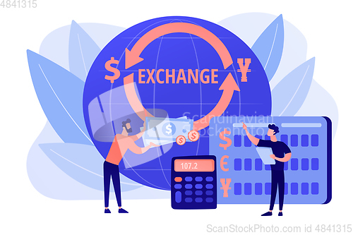 Image of Currency exchange concept vector illustration