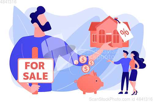 Image of House for sale concept vector illustration.