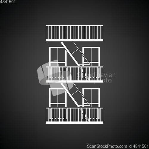 Image of Emergency fire ladder icon