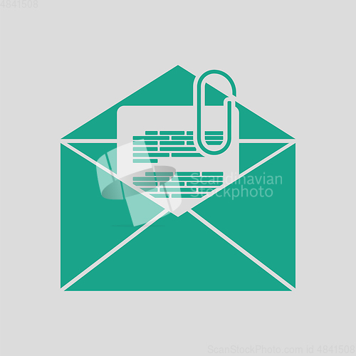 Image of Mail with attachment icon