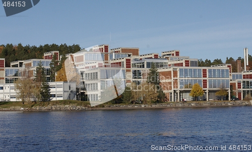 Image of Office building near the fjord. 