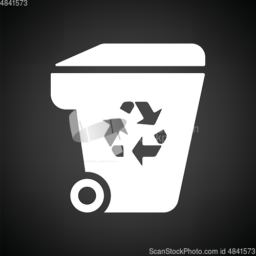 Image of Garbage container recycle sign icon