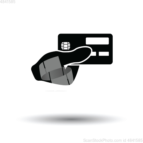 Image of Hand holding credit card icon