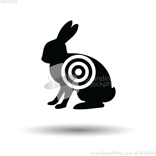 Image of Hare silhouette with target  icon