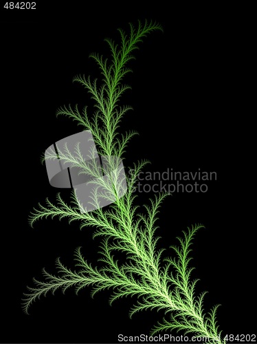 Image of Green 3D rendered fern