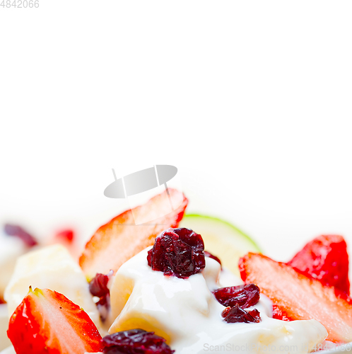 Image of fruit and yogurt salad healthy breakfast