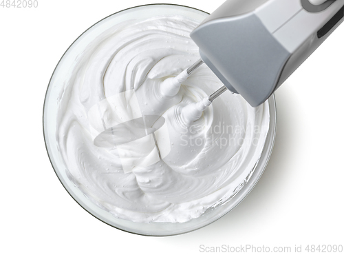 Image of bowl of whipped egg whites