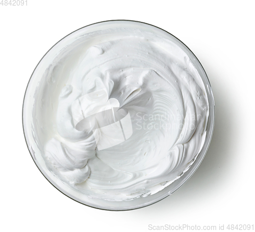 Image of bowl of whipped egg whites