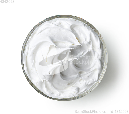 Image of bowl of whipped egg whites cream