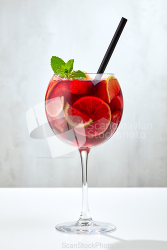 Image of glass of red sangria