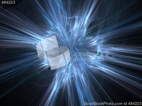 Image of Blue night explosion 3D