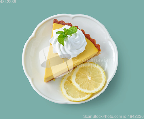 Image of slice of lemon tart