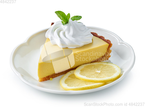 Image of slice of lemon tart