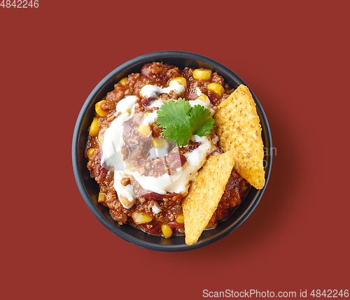 Image of bowl of chili con carne