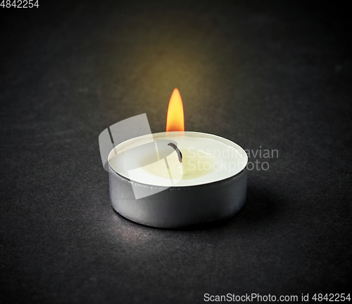 Image of beautiful burning candle