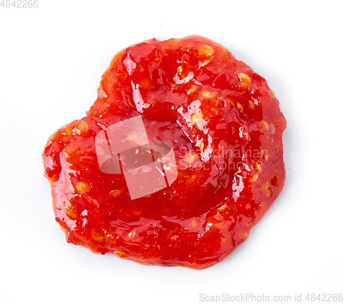 Image of red hot chili pepper sauce