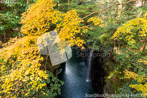 Image of Takachiho gorge at Miyazaki in autumn