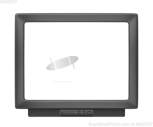 Image of CRT TV with empty screen