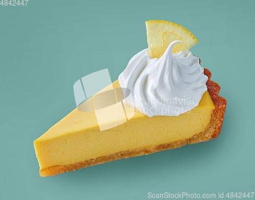 Image of slice of lemon tart