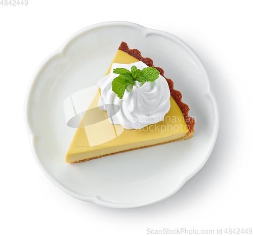 Image of slice of lemon tart