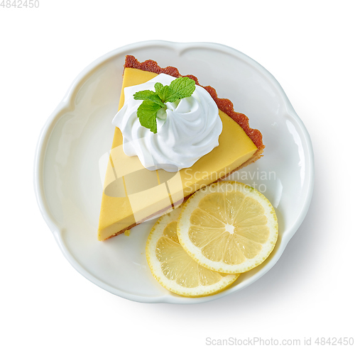 Image of slice of lemon tart