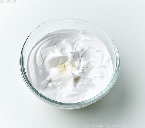Image of bowl of whipped egg whites cream