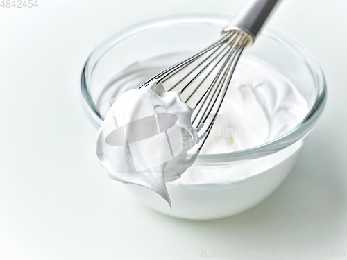 Image of bowl of whipped egg whites cream