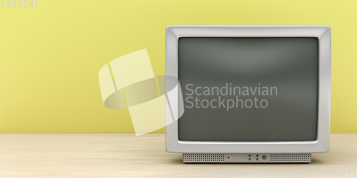 Image of Gray retro tv