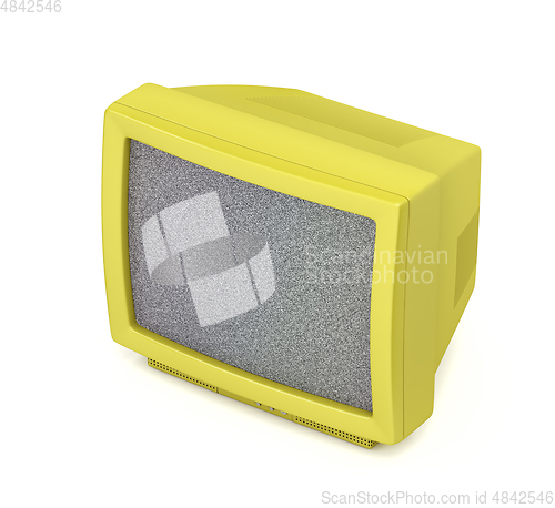 Image of Yellow retro tv