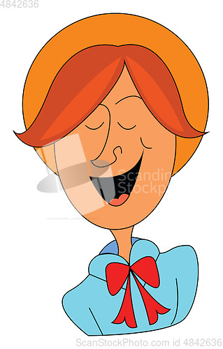 Image of A boy with yellow hat vector or color illustration