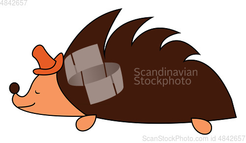 Image of Cute hedgehog vector or color illustration