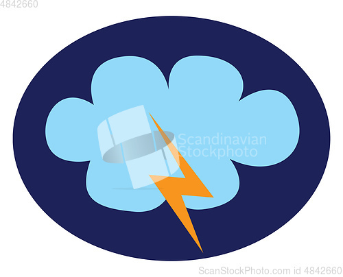 Image of Heavy thunderstorm vector or color illustration
