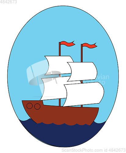 Image of Ship illustration vector on white background 