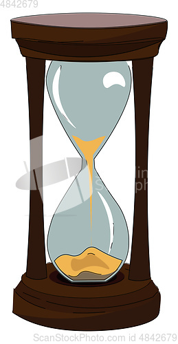 Image of A modern sand clock vector or color illustration