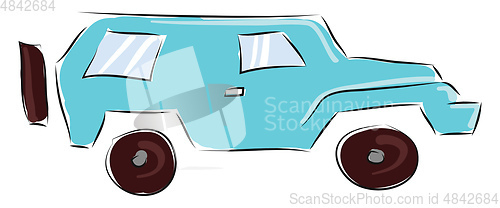 Image of Blue jeep vector illustration