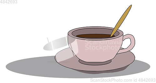 Image of Coffee icon/Evening coffee time/Coffee cup and saucer vector or 