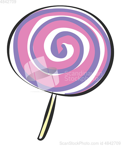 Image of big lollipop vector or color illustration