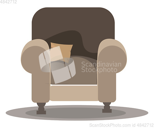 Image of A comfortable arm chair vector or color illustration