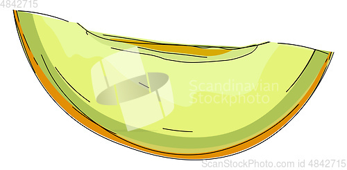 Image of Sliced melon vector or color illustration