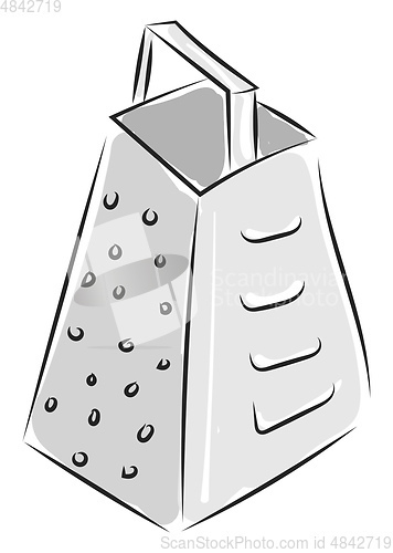 Image of A silver grater vector or color illustration