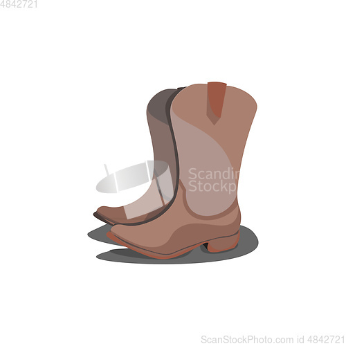 Image of Brown boots vector or color illustration