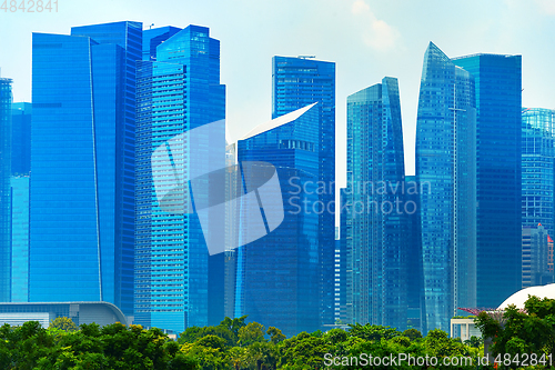 Image of Skyscrapers in Singapore Downtown