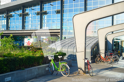 Image of Bicycles parking at Copenhagen airport 